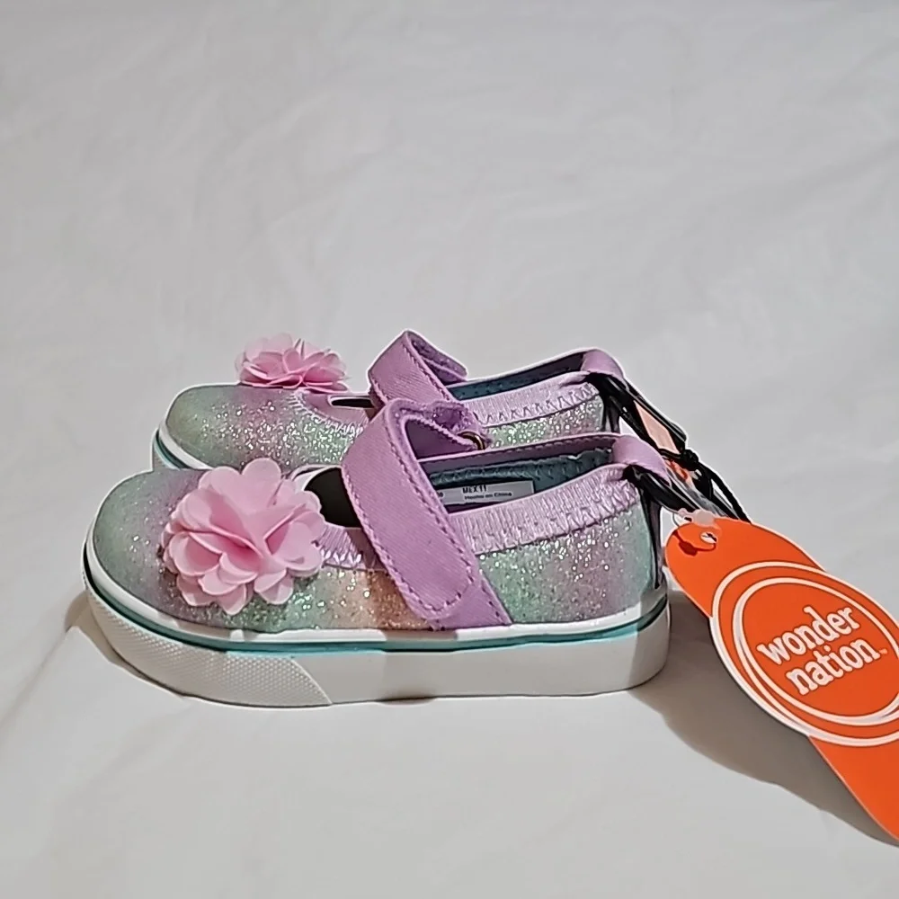 Wonder Nation Baby Girls’ Size 4 Mary Jane Casual Shoes New